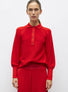 Polo fin finition picots Rouge vif - Vêtement de luxe femme
