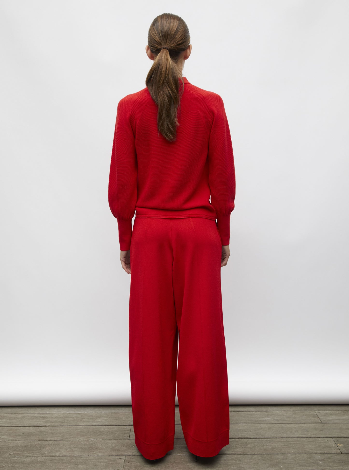 Polo en maille de luxe Molli - Polo fin finition picots Rouge vif