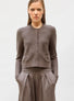 Cardigan maille point mousse Châtaigne - Vêtement en maille de luxe Molli