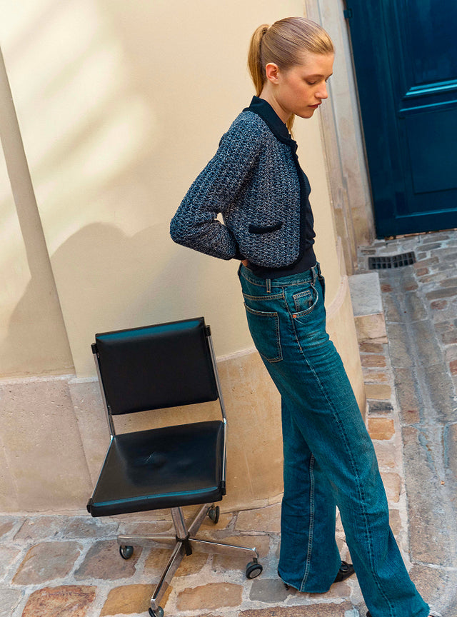 Veste courte maille tweedée - Image principale