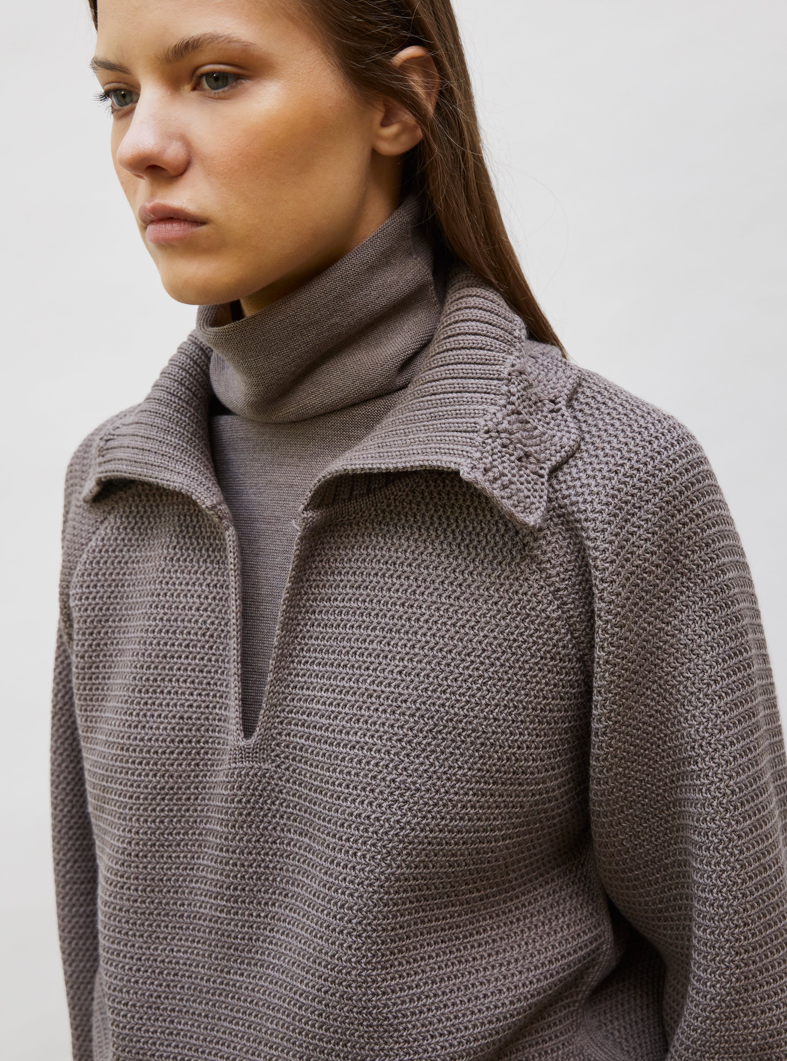 Vareuse en maille ondulée Châtaigne - Tops, blouses de luxe