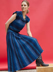 fluid skirt in an origami knit