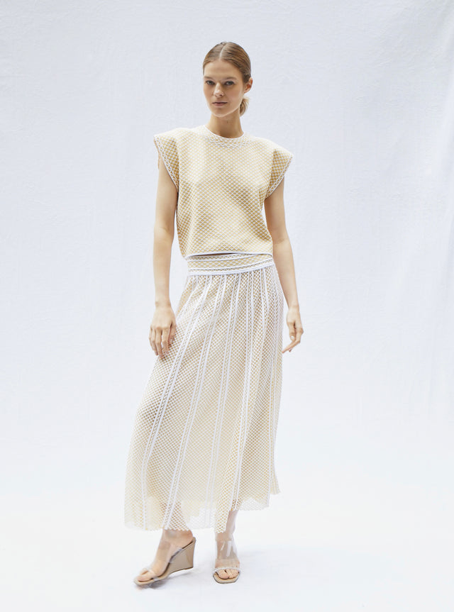 long skirt in technical knit - Image principale