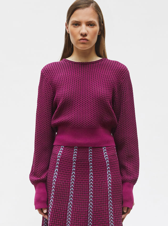 fine knit top mini wicker stitch - Image principale