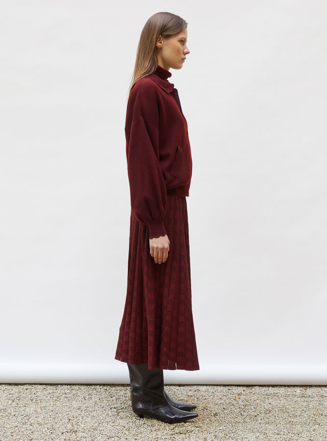Delicate skirt in a wavy knit - Image principale