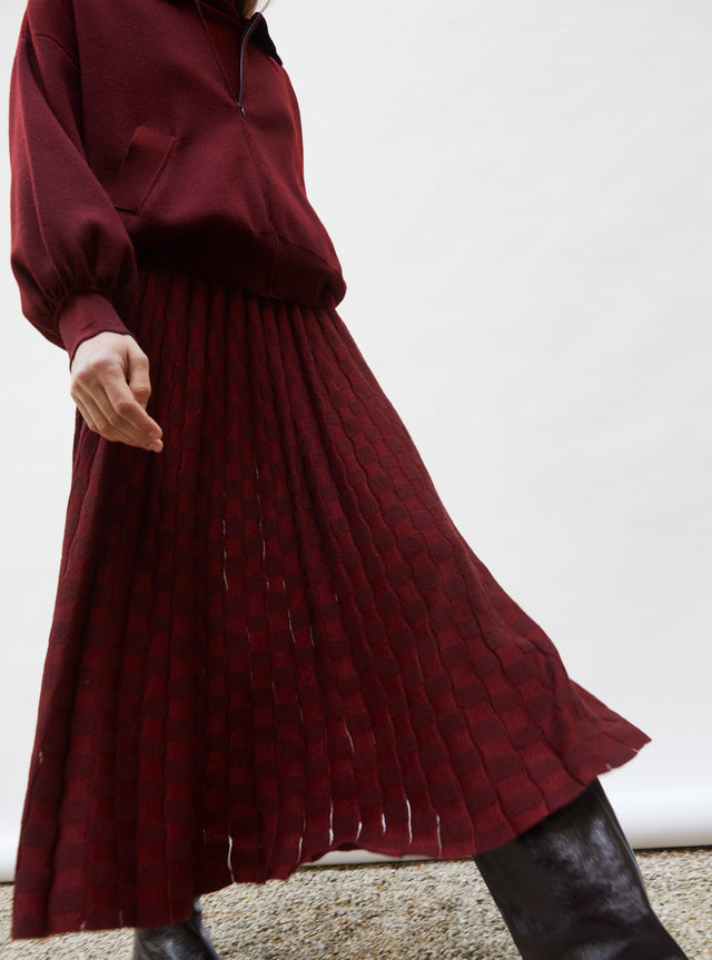 Delicate skirt in a wavy knit - Image principale