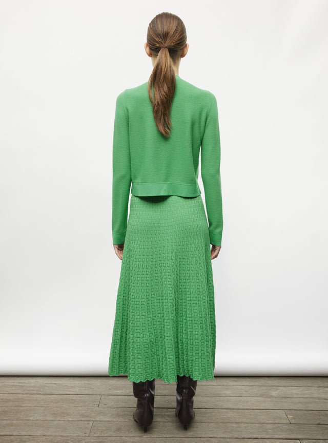 fluid skirt in cannage knit - Image principale