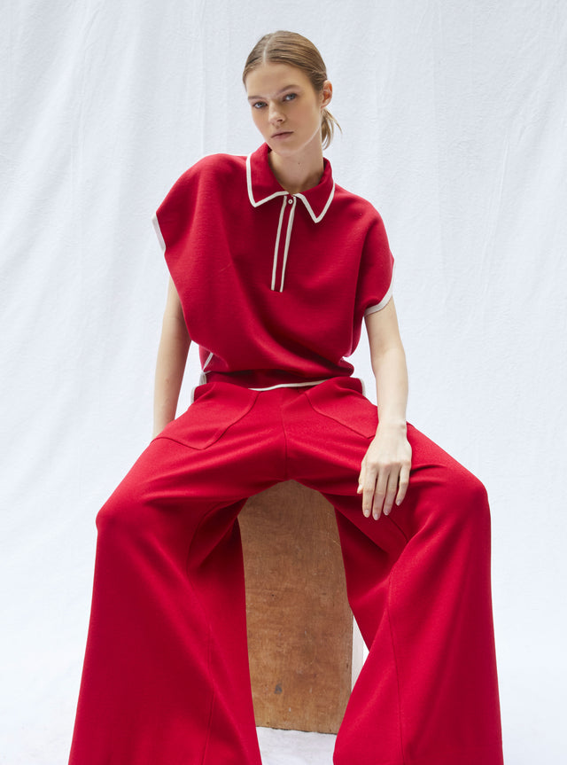 wide top with edged collar - Image principale