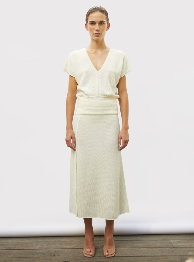 top in herringbone knit - Image principale