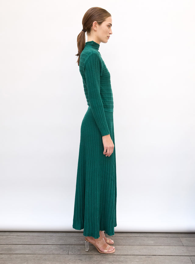 Maxi pleated knit dress - Image principale