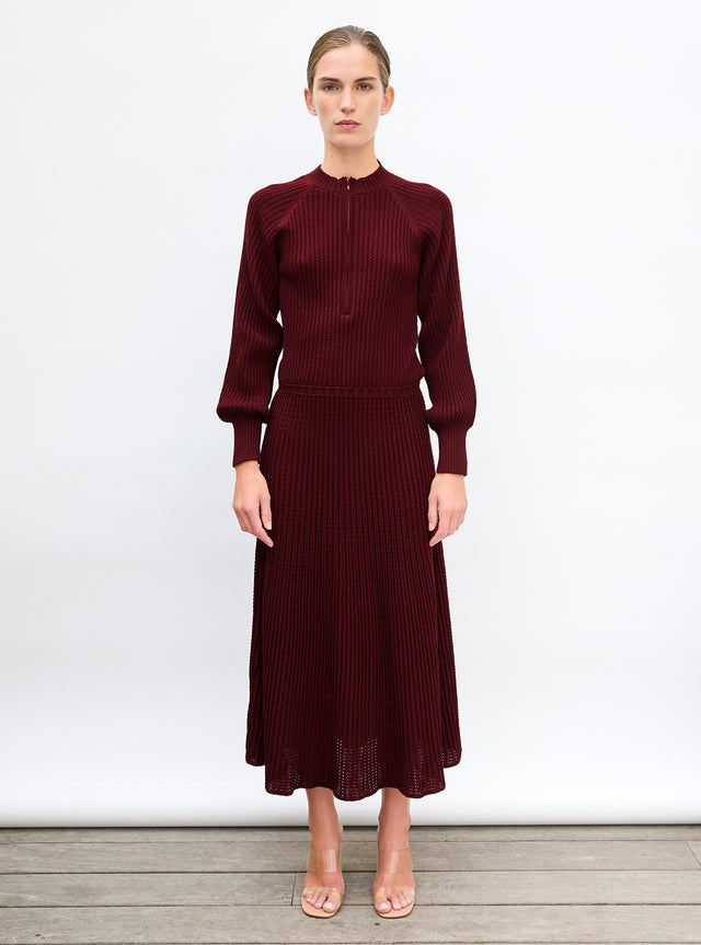 Robe fluide maille ondulée - Image principale