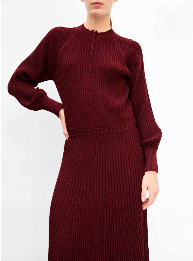 Fluid dress in wavy knit - Image principale