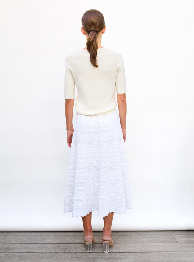 Long skirt in a rick-rack knit - Image principale