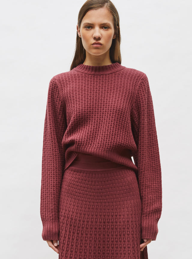 pull fin maille gaufrée - Image principale