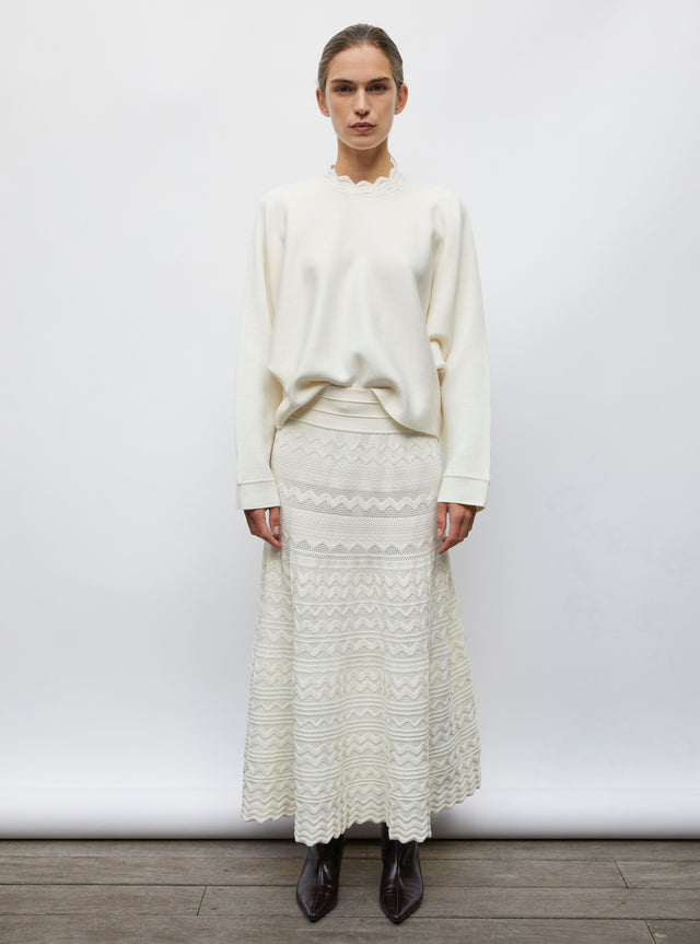 long skirt in a rick-rack knit - Image principale