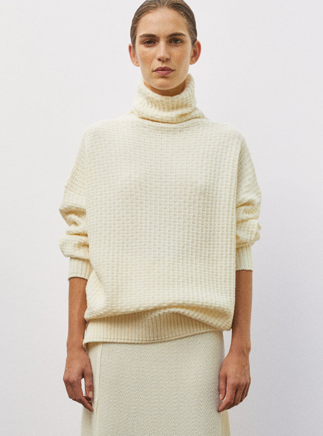 pull ample maille gaufrée - Image principale