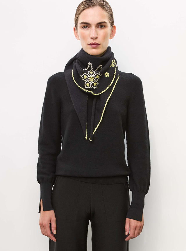 Grand bandana brodé maille - Image principale