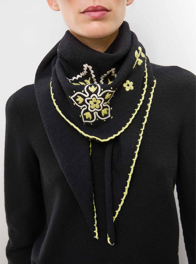 Grand bandana brodé maille - Image principale