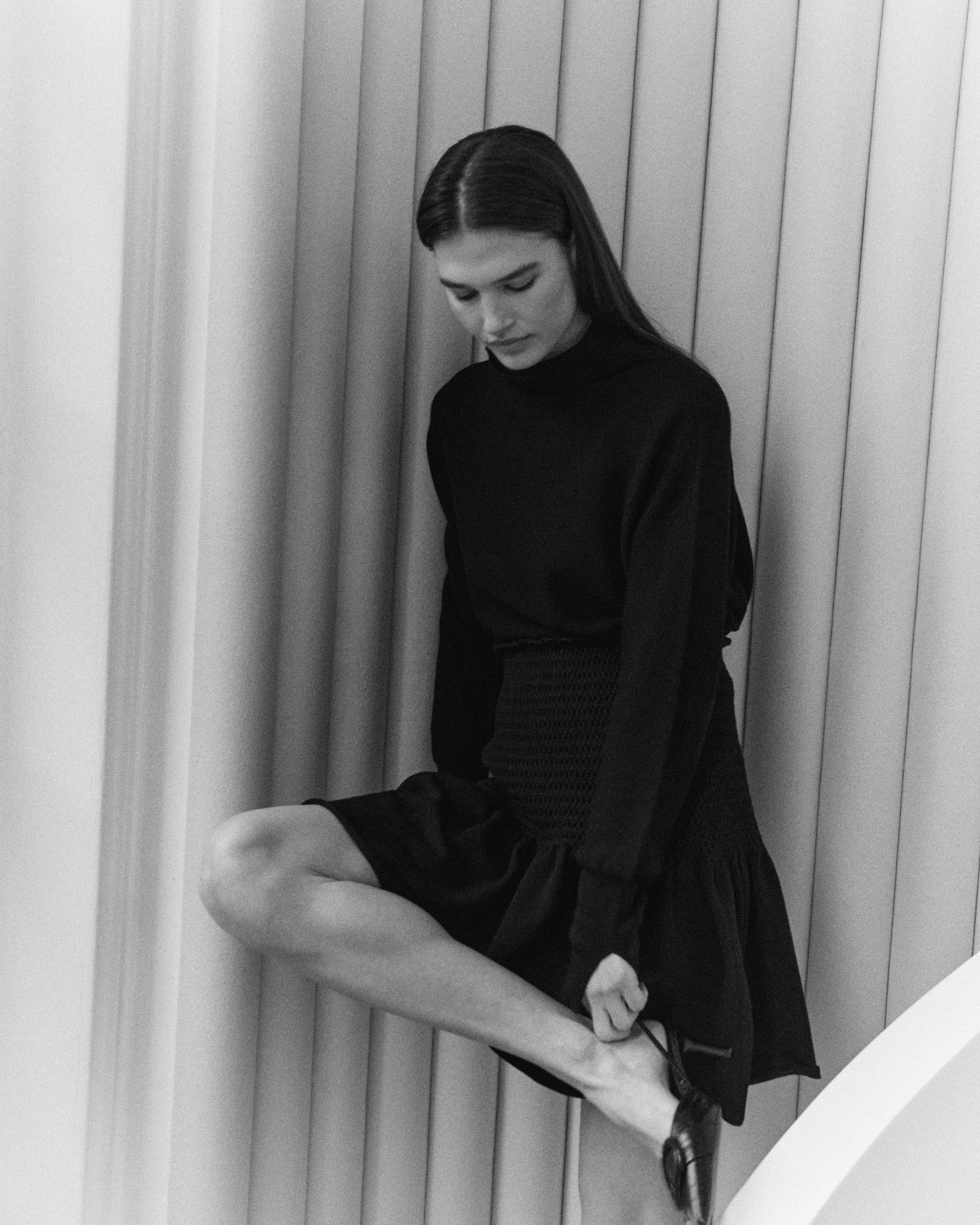 Top fin oversize à col montant - Vêtement en maille de luxe Molli