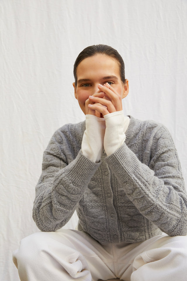 cardigan with clover motifs - Image principale