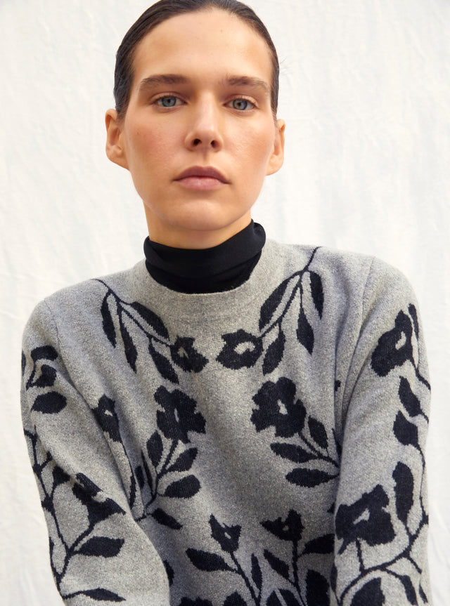 Jacquard knit sweater - Image principale