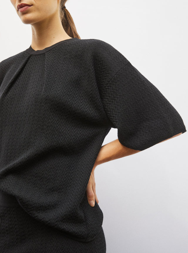 top fin maille chevron - Image principale