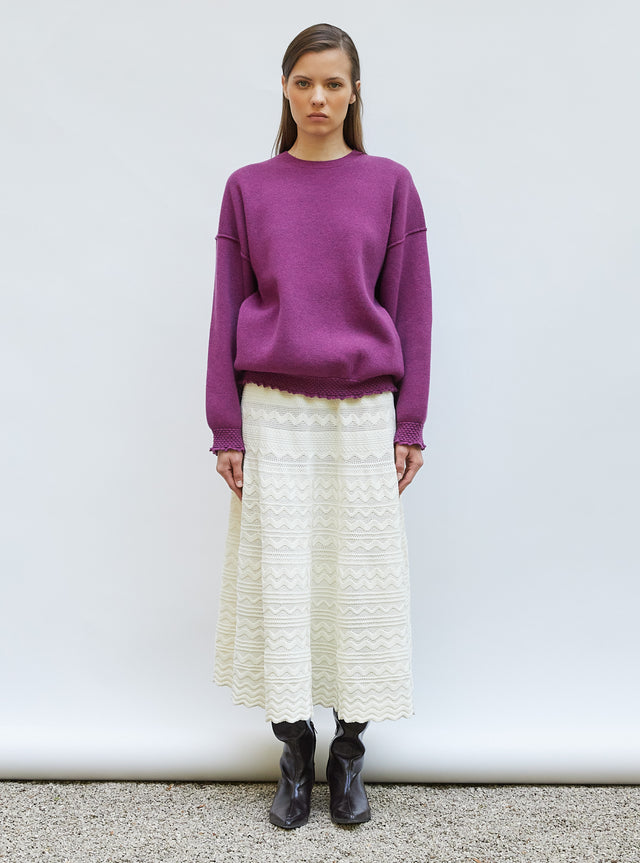 long skirt in a rick-rack knit - Image principale