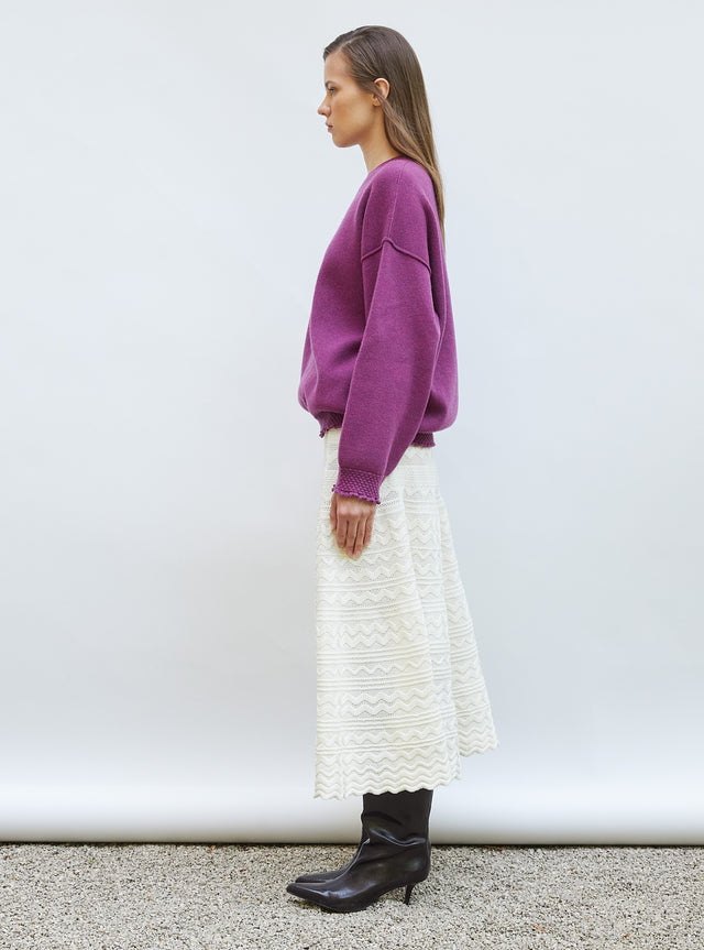 long skirt in a rick-rack knit - Image principale