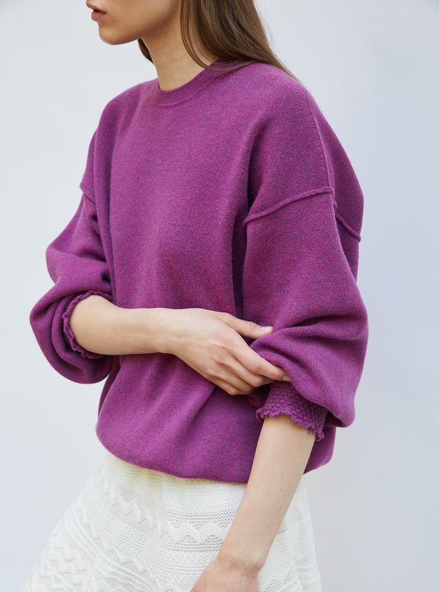 sweat loose finitions smockées - Image principale