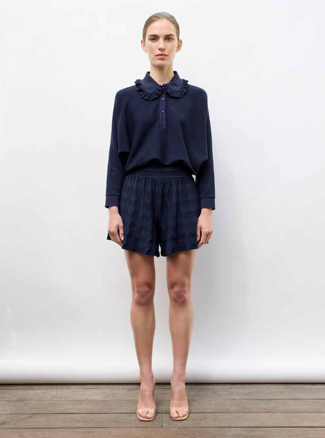 Short en maille vichy uni - Image principale