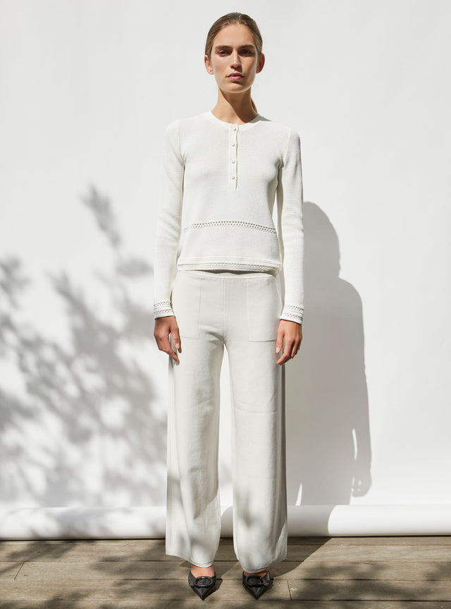 pants in silky knit - Image principale