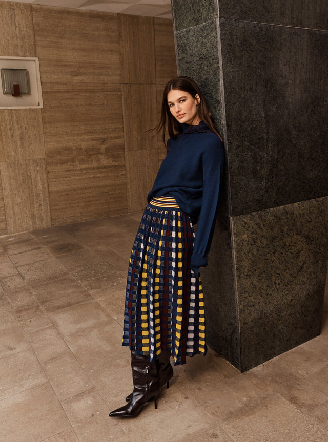 delicate skirt in a wavy knit - Image principale