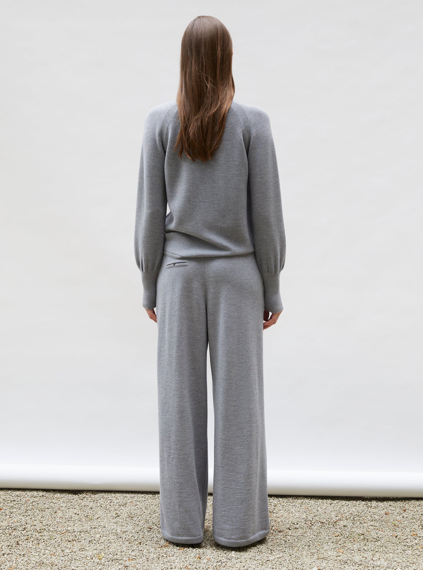 Polo fin finition picots gris moyen-naturel - Molli