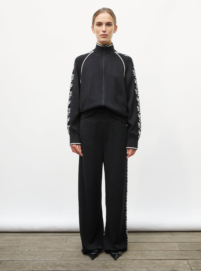 veste zippée maille florale - Image principale