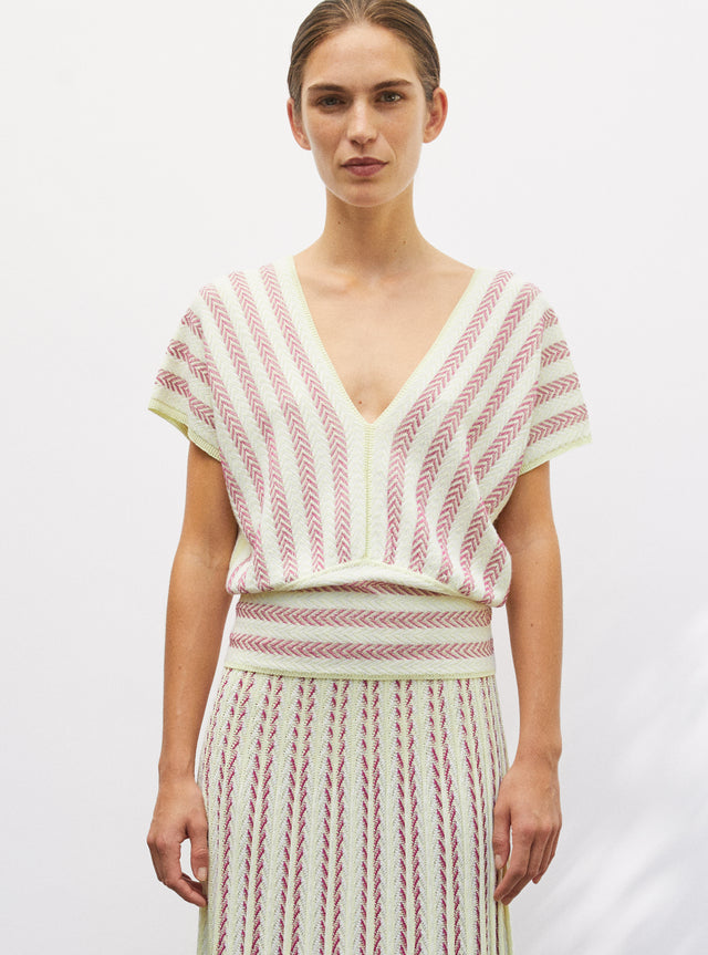 top V maille chevron - Image principale