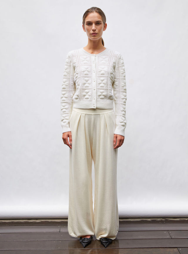 Cardigan with clover motifs - Image principale