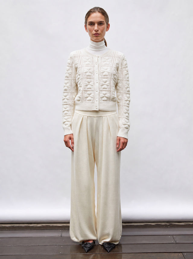 Cardigan doux maille trèfle - Image principale