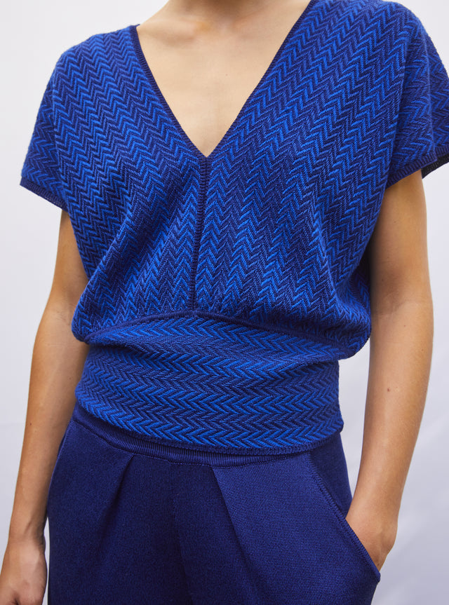 top V maille chevron - Image principale