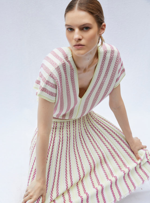 top in herringbone knit - Image principale