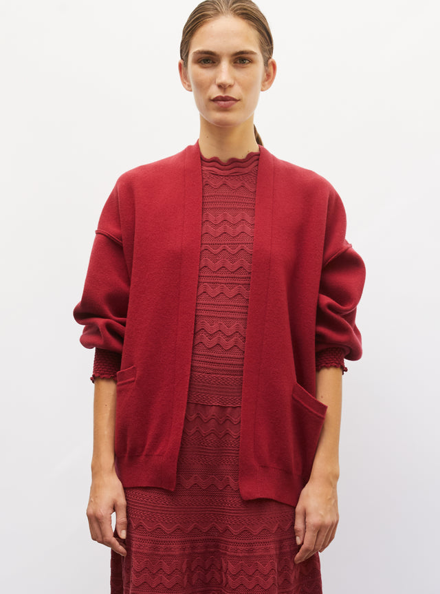 cardigan with smocked cuffs - Image principale