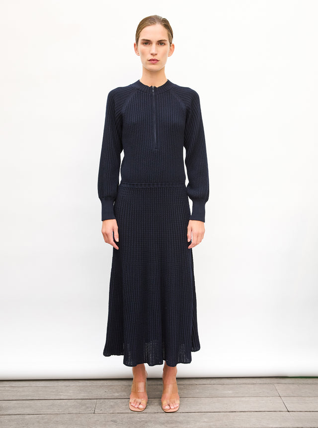 Robe fluide maille ondulée - Image principale