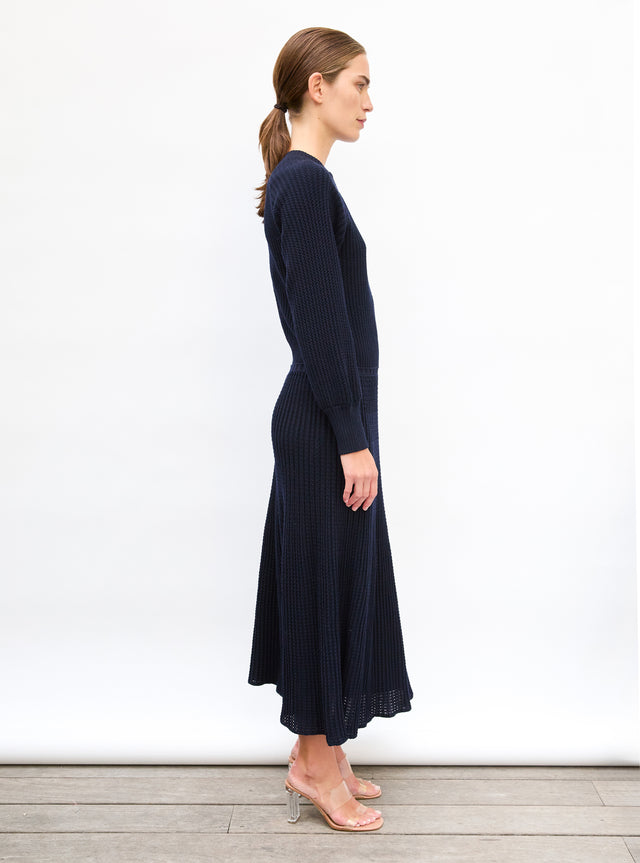 Robe fluide maille ondulée - Image principale
