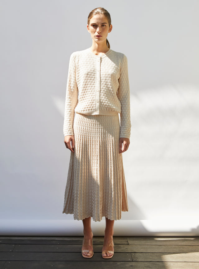 Wicker knit cardigan - Image principale