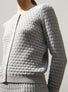 Cardigan maille cannage gris - Molli