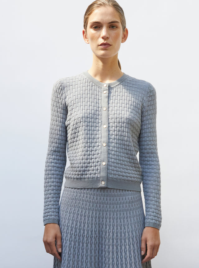 wicker knit cardigan - Image principale