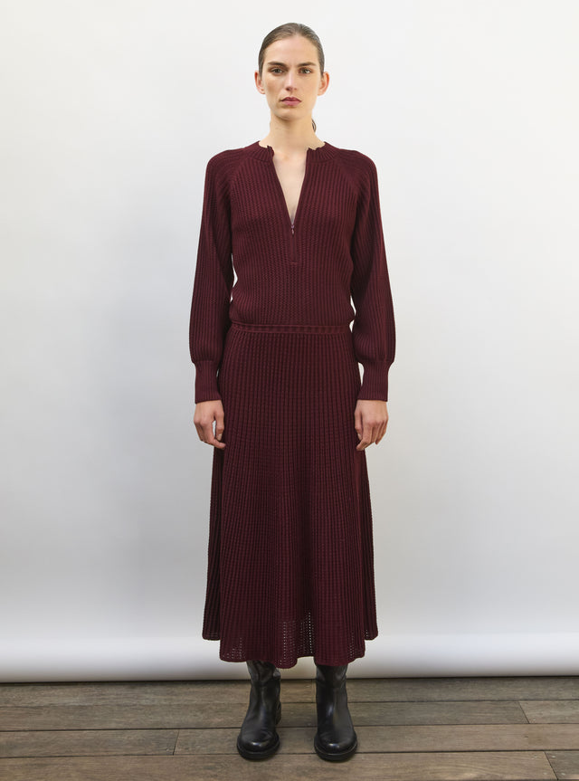 Robe fluide maille ondulée - Image principale