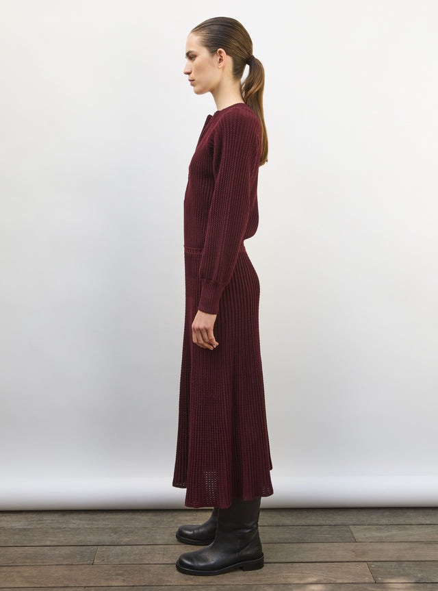 Robe fluide maille ondulée - Image principale