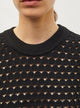 short dress in crocheted knit
