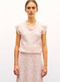 Top maille origami naturel-multi rose - Vêtement en maille de luxe Molli