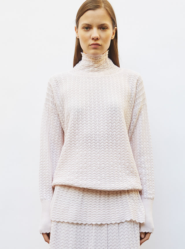 pointelle knit top  - Image principale